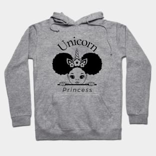 Afro Pom Pom Girl - Unicorn Princess Hoodie